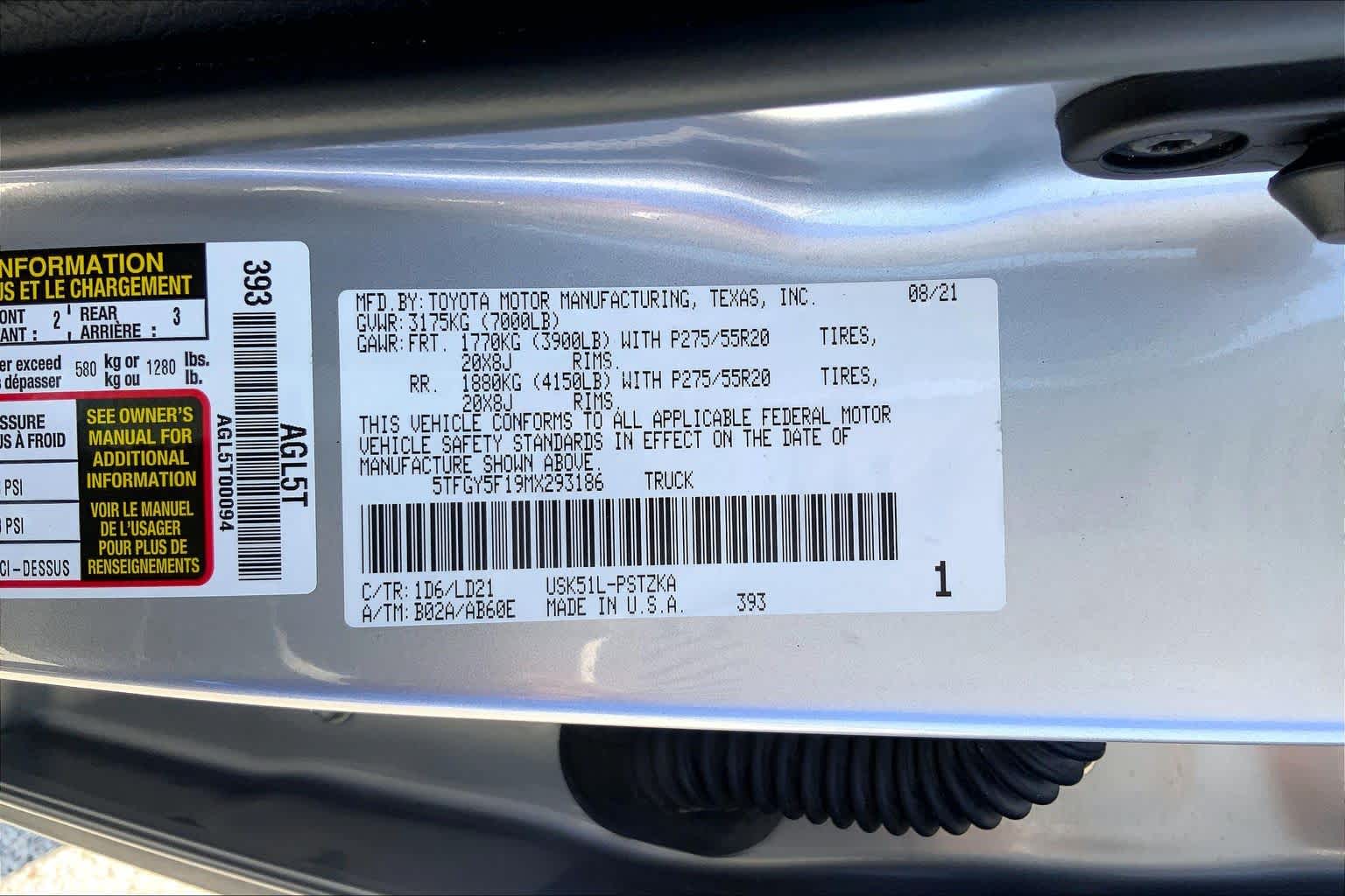 2021 Toyota Tundra 1794 Edition Silver Sky Metallic at Group 1 Toyota Southwest