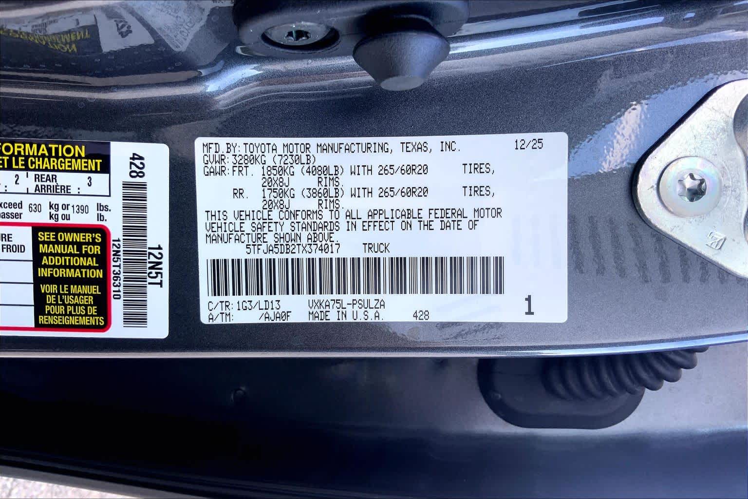 2026 Toyota Tundra Limited Magnetic Gray Metallic at Group 1 Toyota Southwest