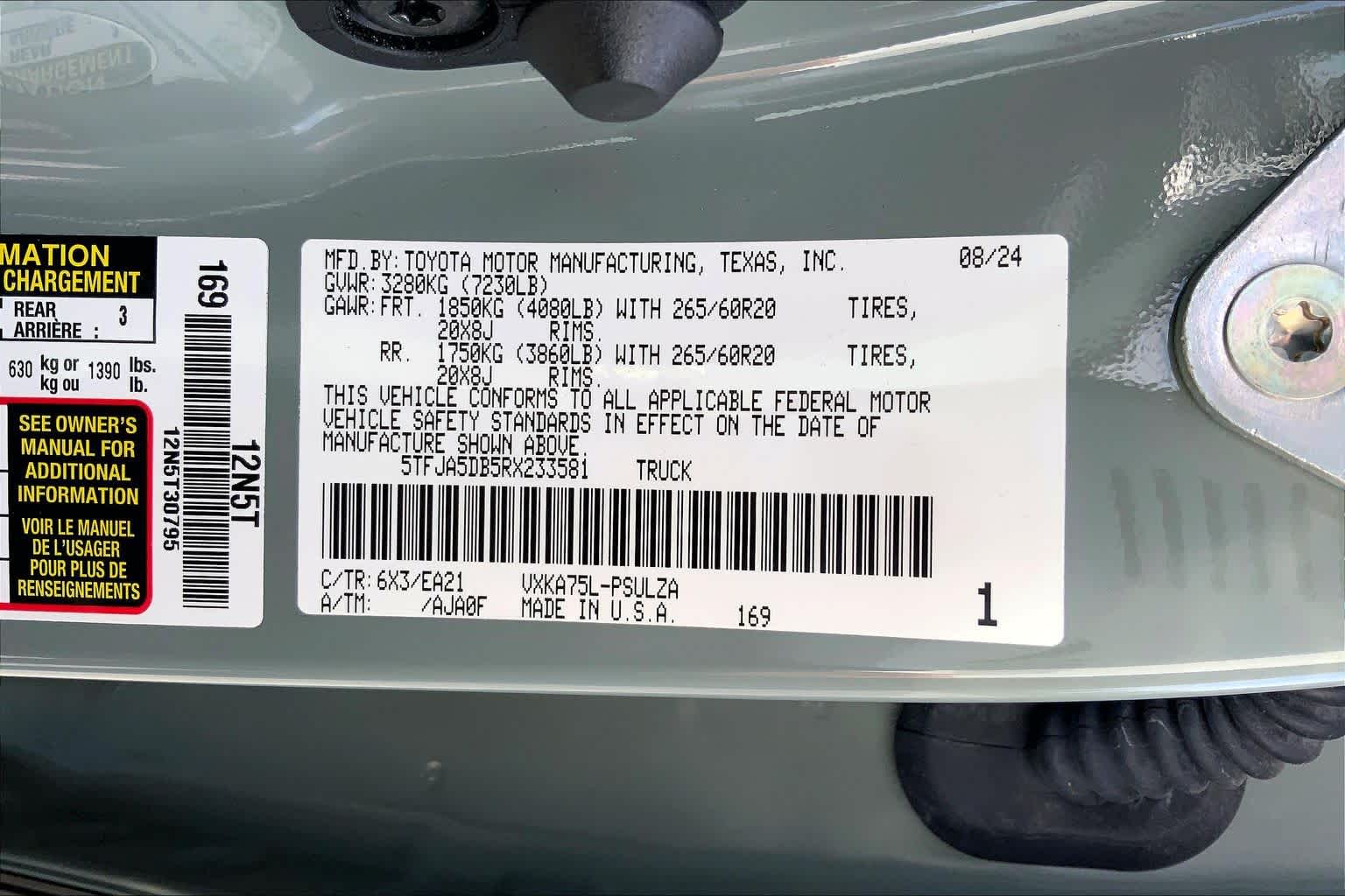 2024 Toyota Tundra Limited Lunar Rock at Group 1 Toyota Southwest