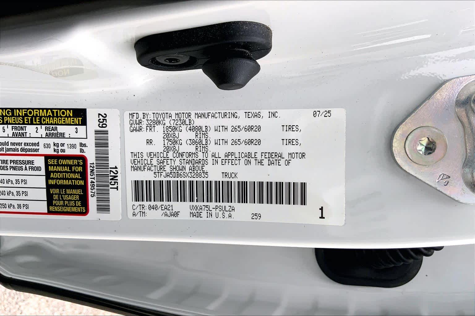 2025 Toyota Tundra Limited Ice Cap at Group 1 Toyota Southwest