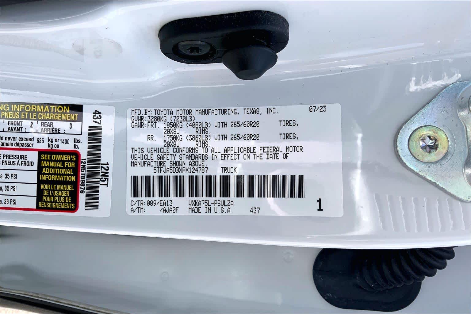 2023 Toyota Tundra Limited Wind Chill Pearl at Group 1 Toyota Southwest