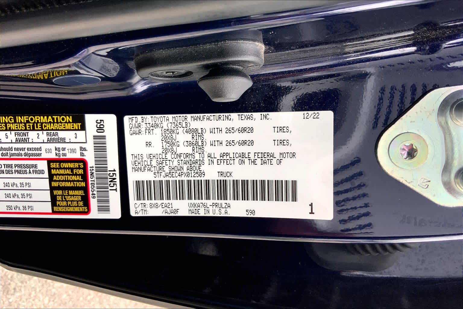 2023 Toyota Tundra Limited Blueprint at Group 1 Toyota Southwest
