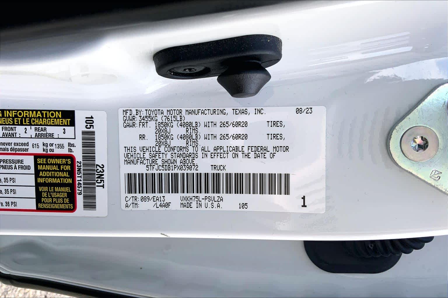 2023 Toyota Tundra Limited Hybrid Wind Chill Pearl at Group 1 Toyota Southwest