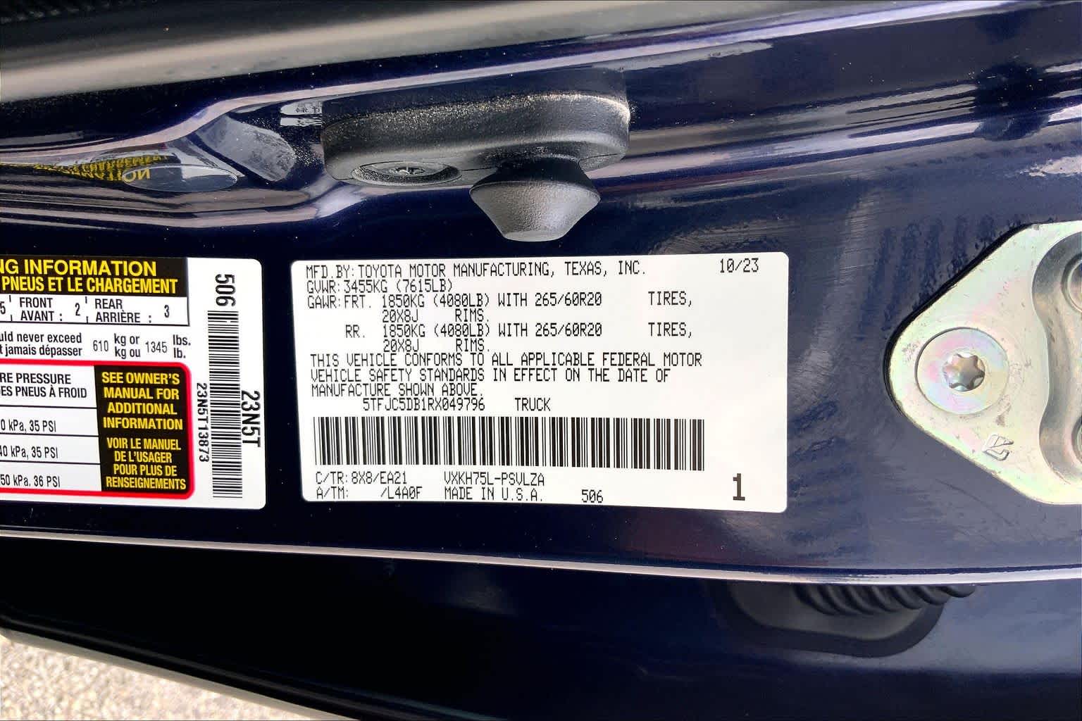 2024 Toyota Tundra Limited Hybrid Blueprint at Lexus of Clear Lake