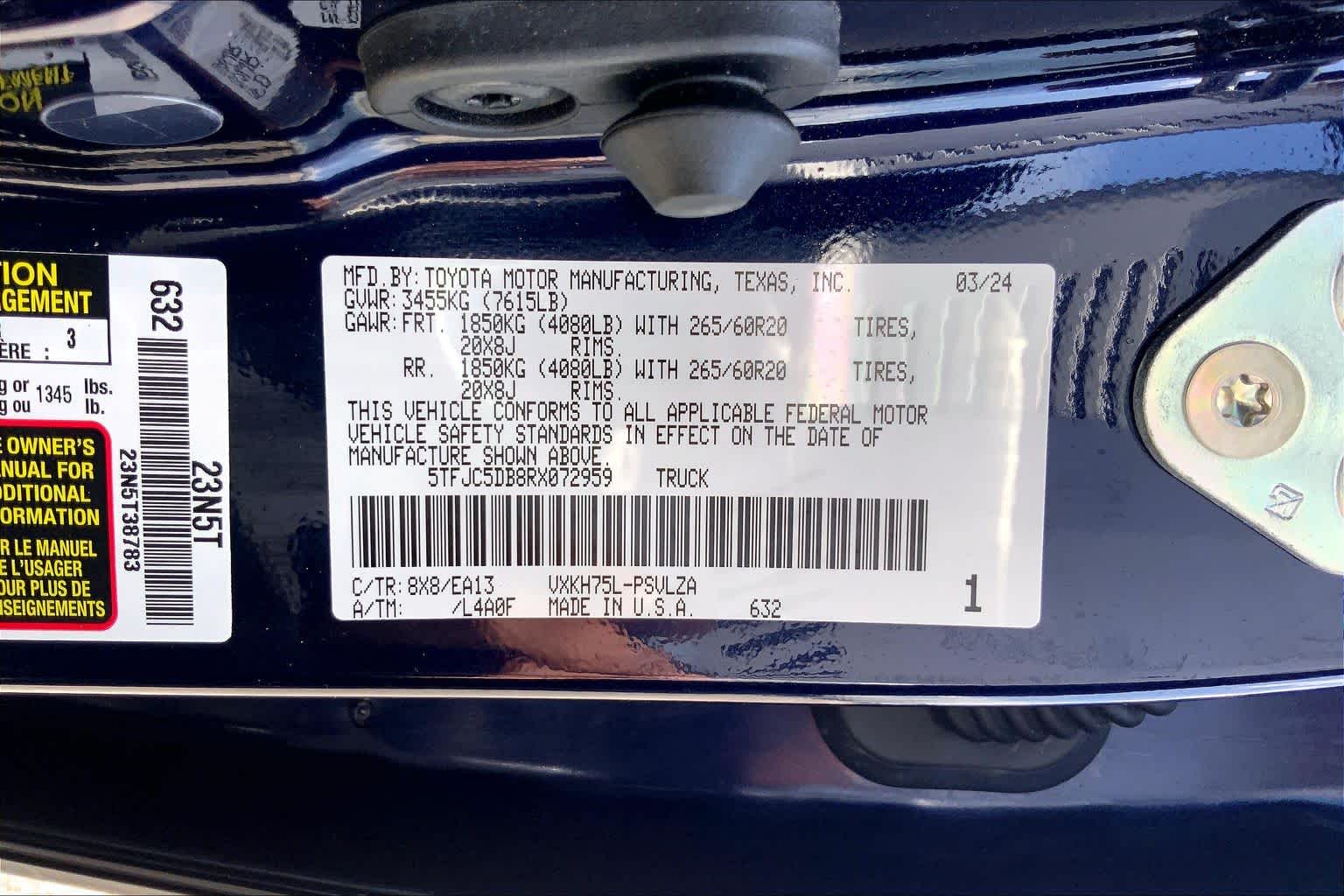 2024 Toyota Tundra Limited Hybrid Blueprint at Group 1 Toyota Southwest