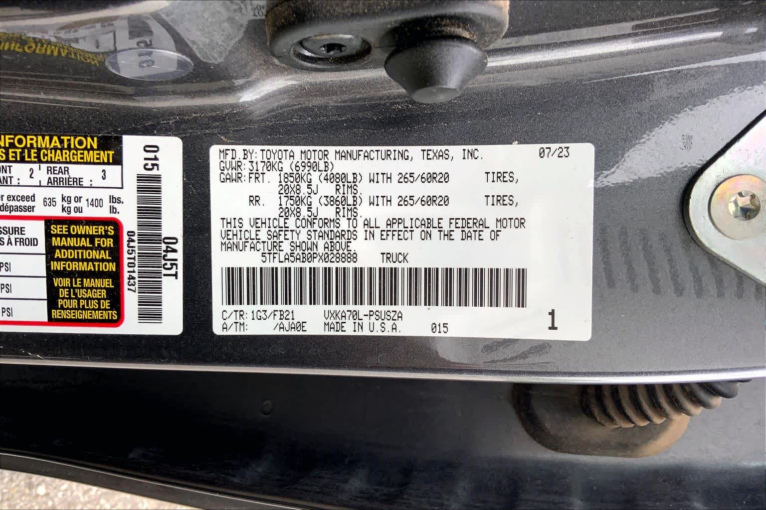 2023 Toyota Tundra SR5 Magnetic Gray Metallic at Group 1 Toyota Southwest