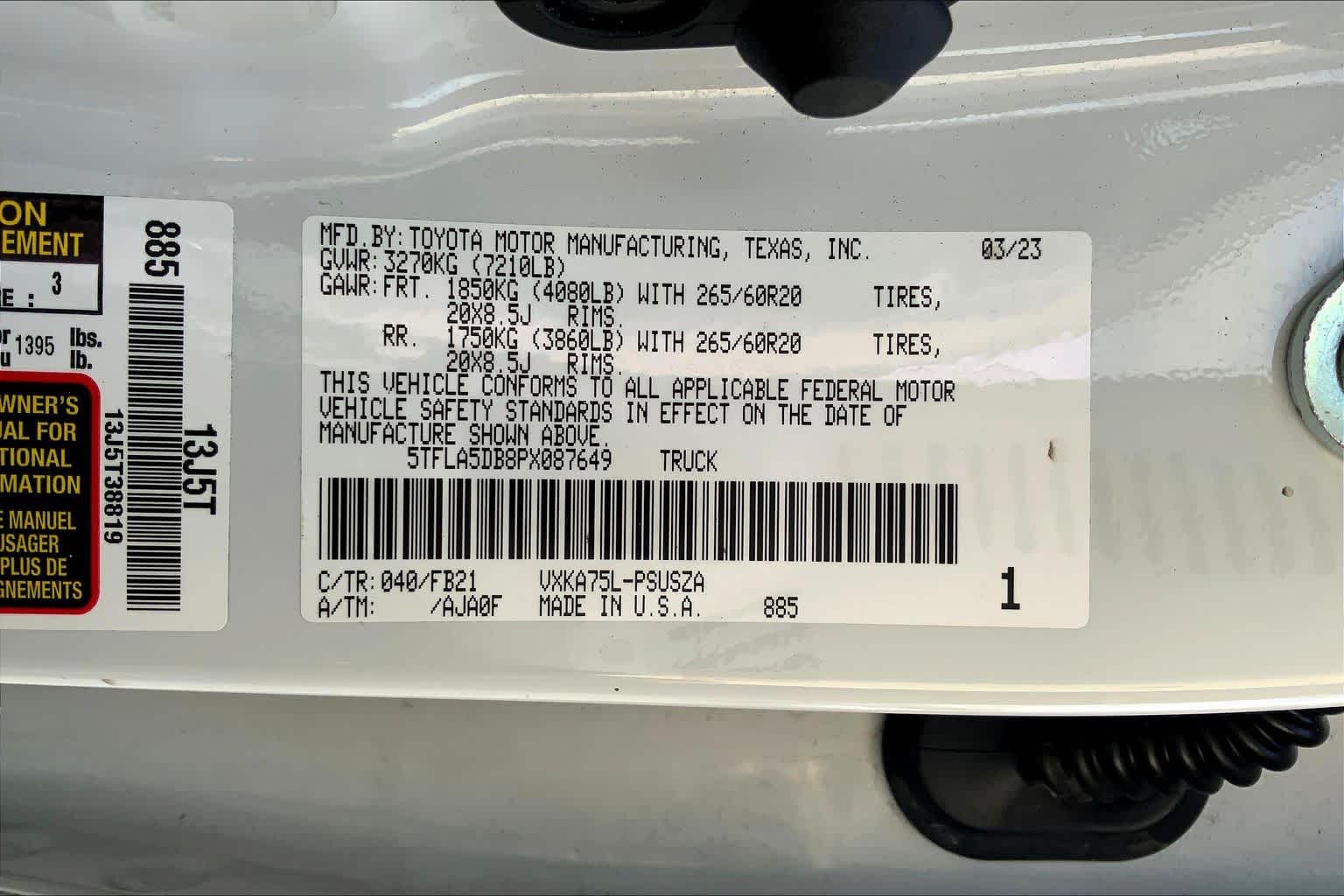 2023 Toyota Tundra SR5 Ice Cap at Group 1 GMC Buick South