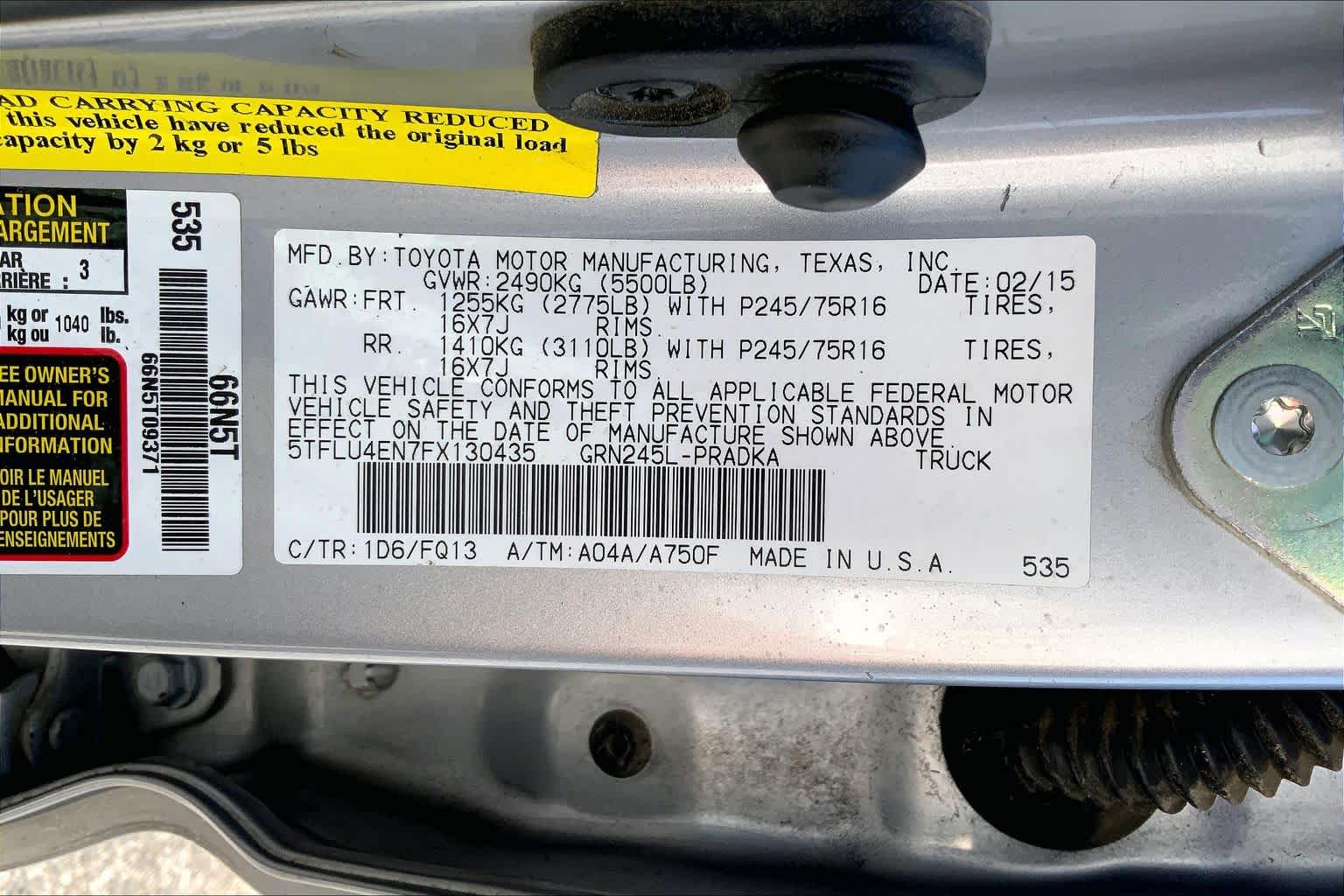 2015 Toyota Tacoma  Silver Sky Metallic at Mac Haik Ford