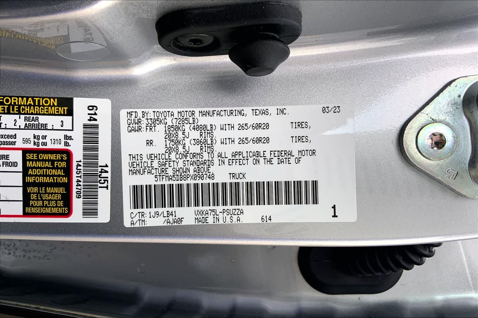 2023 Toyota Tundra 1794 Edition Celestial Silver Metallic at Sterling McCall Nissan