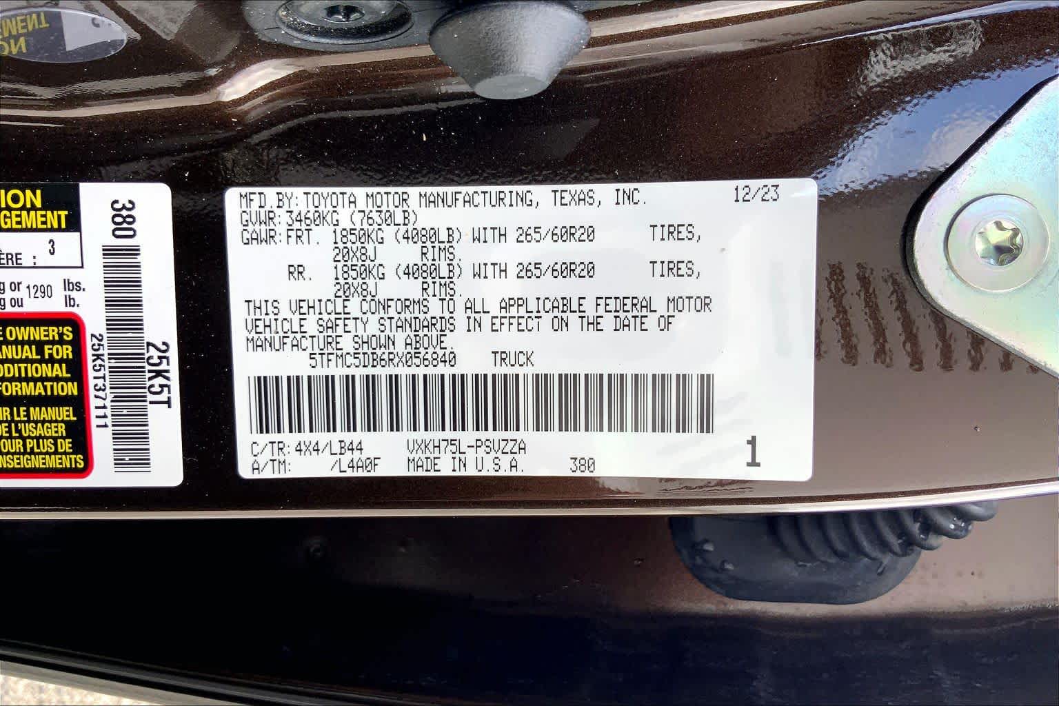 2024 Toyota Tundra 1794 Edition Hybrid Smoked Mesquite at Group 1 Toyota Southwest