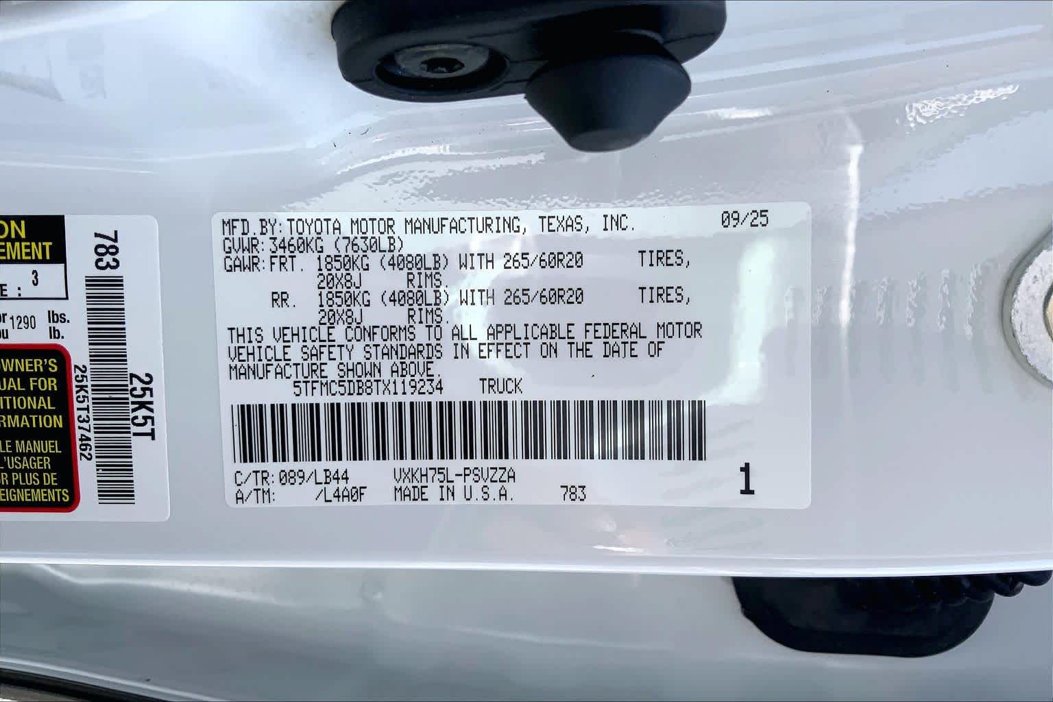 2026 Toyota Tundra 1794 Edition Hybrid Wind Chill Pearl at Group 1 Toyota Southwest