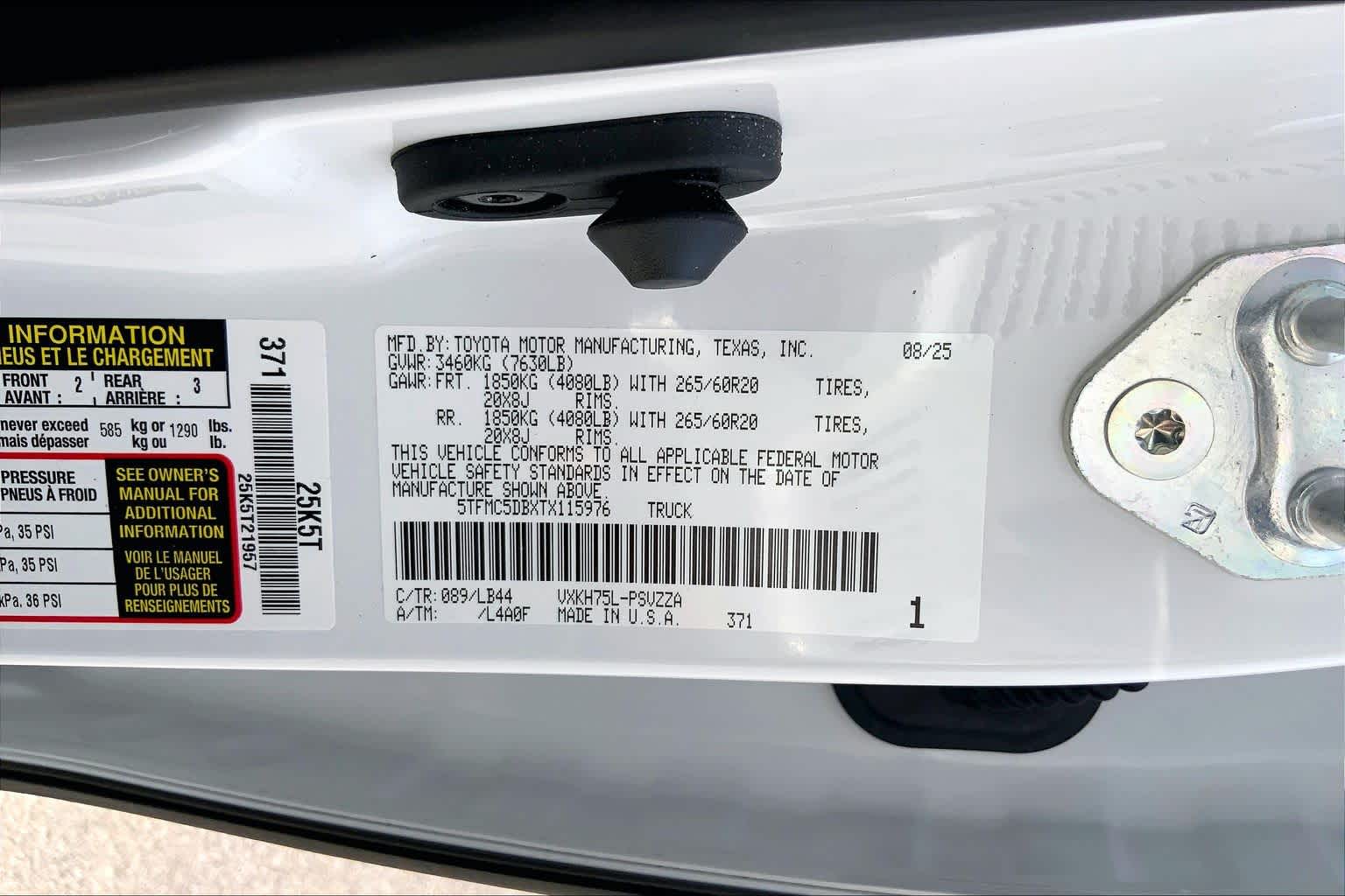 2026 Toyota Tundra 1794 Edition Hybrid Wind Chill Pearl at Group 1 Toyota Southwest