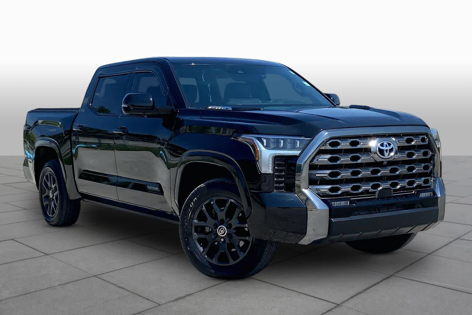 2024 Toyota Tundra Platinum Hybrid Midnight Black Metallic at Group 1 Toyota Southwest