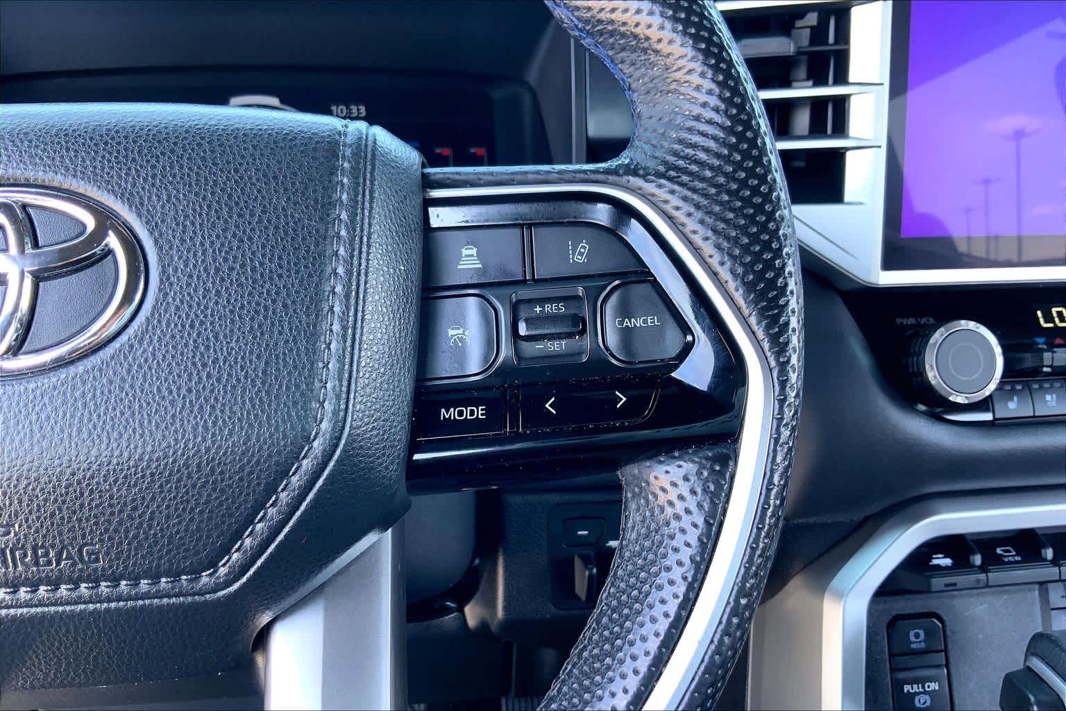 2024 Toyota Tundra Platinum Hybrid Midnight Black Metallic at Group 1 Toyota Southwest