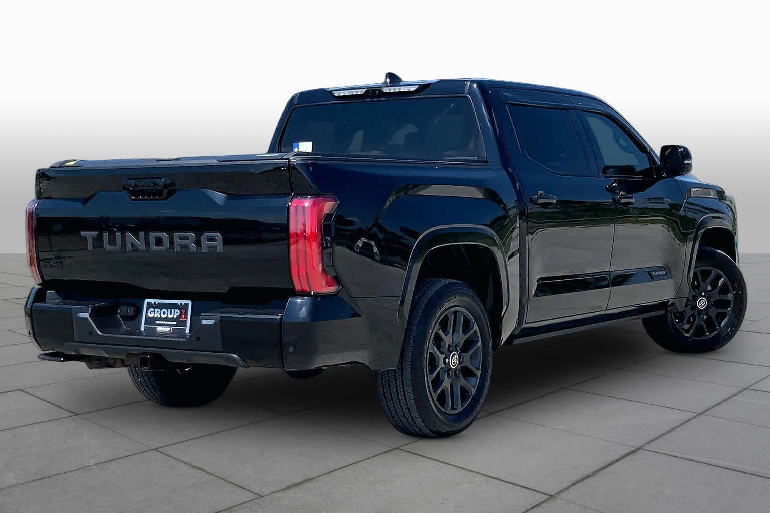 2024 Toyota Tundra Platinum Hybrid Midnight Black Metallic at Group 1 Toyota Southwest