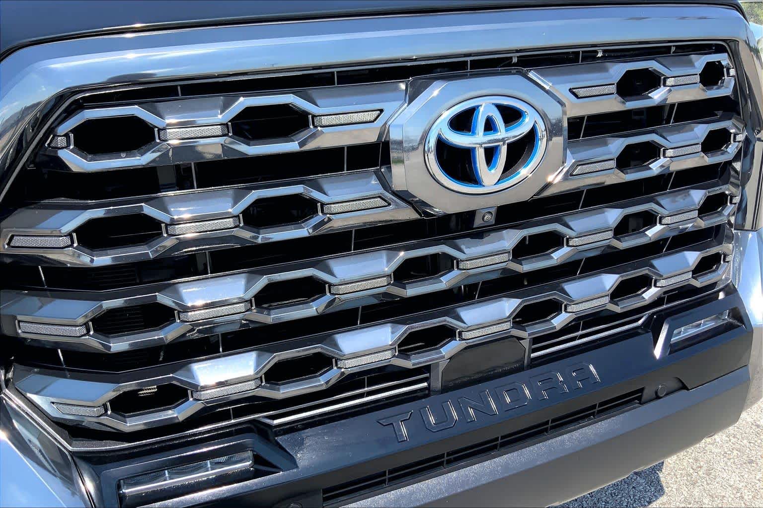 2024 Toyota Tundra Platinum Hybrid Midnight Black Metallic at Group 1 Toyota Southwest