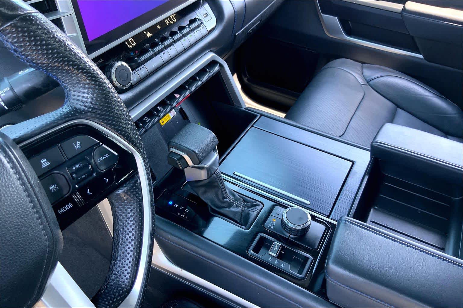 2024 Toyota Tundra Platinum Hybrid Midnight Black Metallic at Group 1 Toyota Southwest