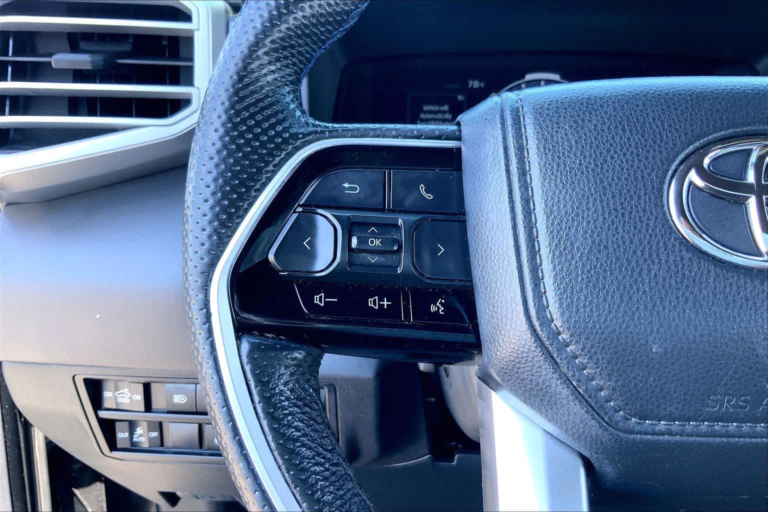 2024 Toyota Tundra Platinum Hybrid Midnight Black Metallic at Group 1 Toyota Southwest