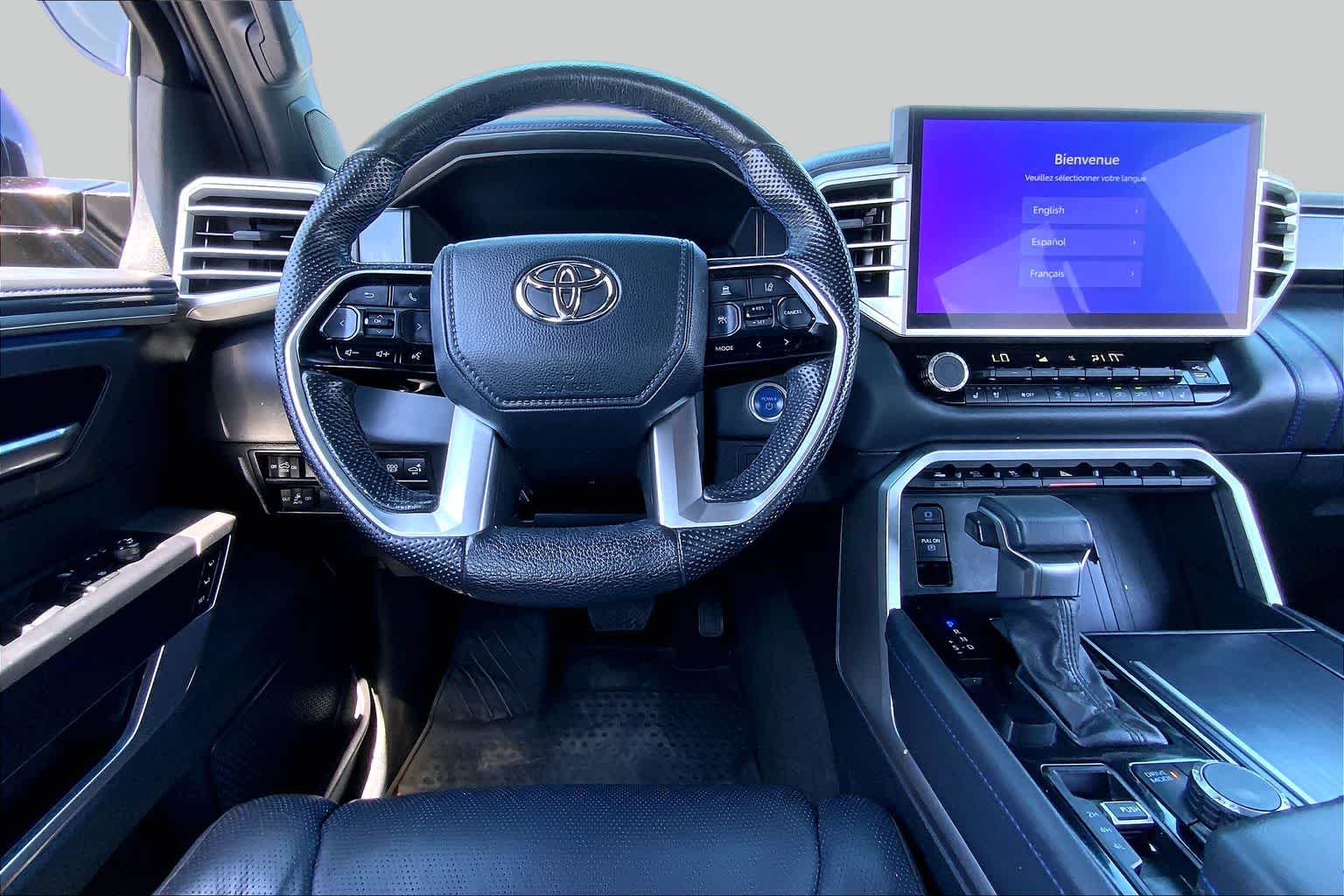 2024 Toyota Tundra Platinum Hybrid Midnight Black Metallic at Group 1 Toyota Southwest