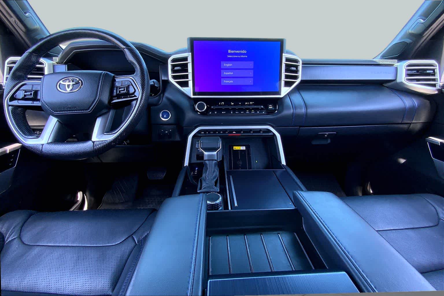 2024 Toyota Tundra Platinum Hybrid Midnight Black Metallic at Group 1 Toyota Southwest
