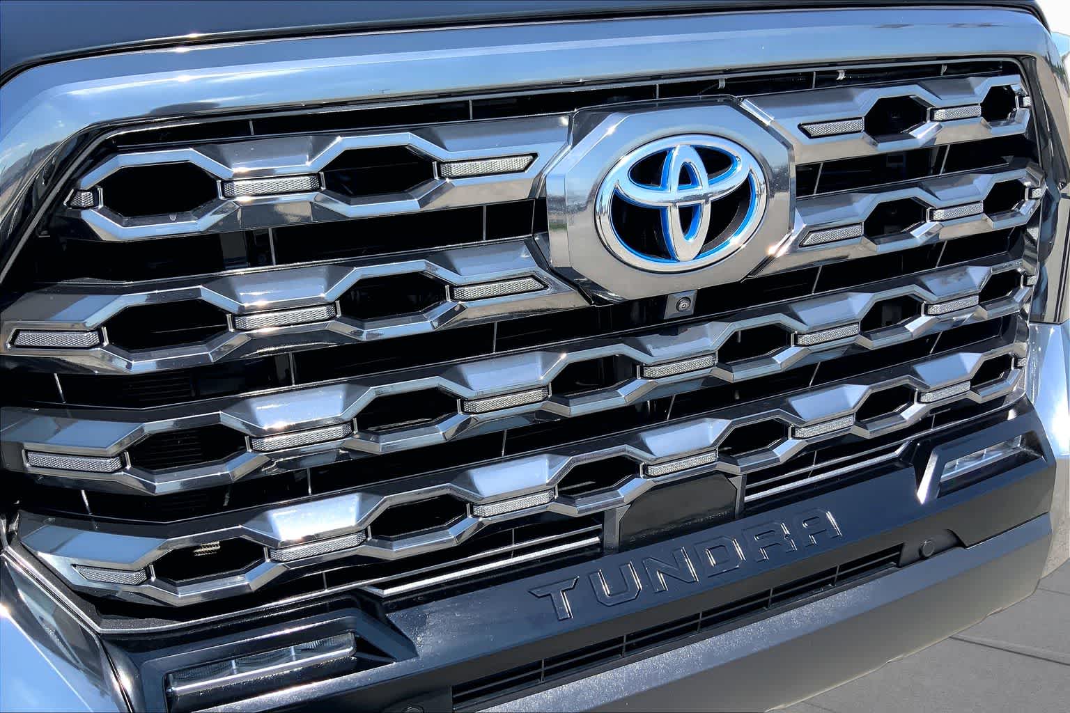 2024 Toyota Tundra Platinum Hybrid Midnight Black Metallic at Group 1 Toyota Southwest