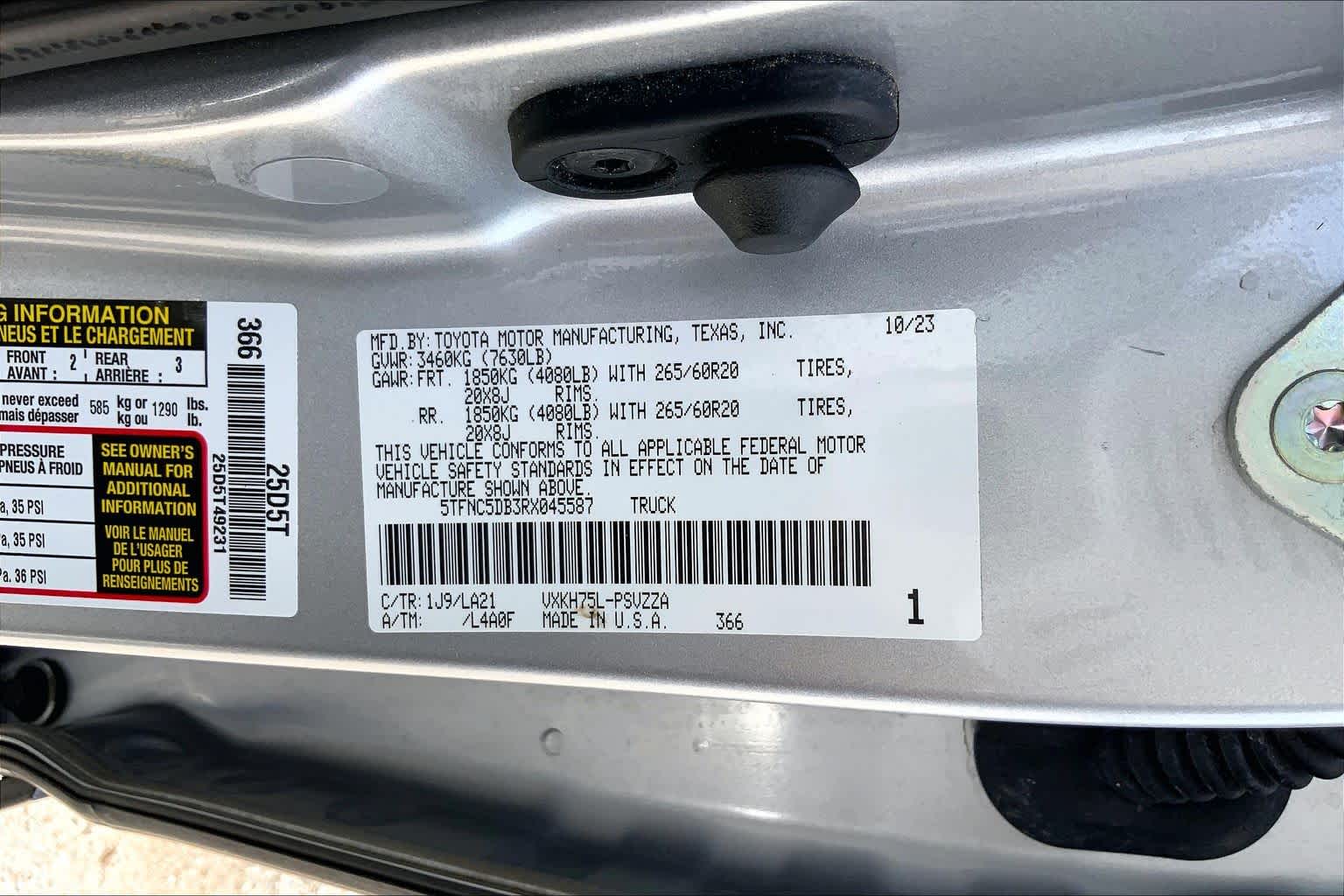 2024 Toyota Tundra Platinum Hybrid Celestial Silver Metallic at Group 1 Toyota Southwest