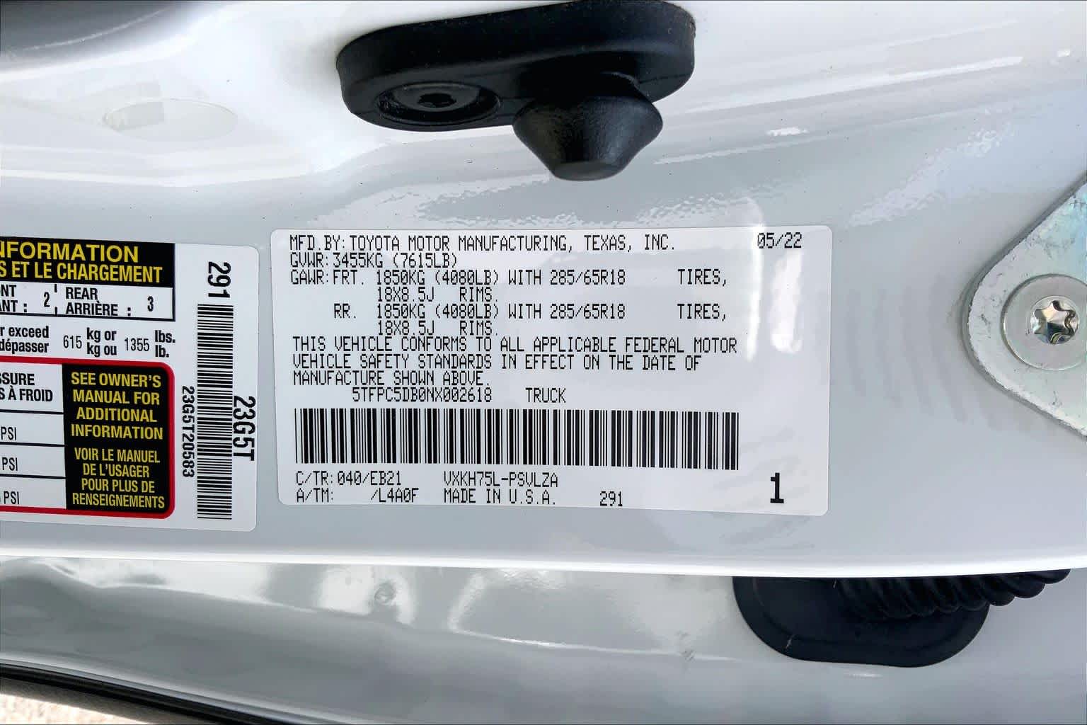 2022 Toyota Tundra TRD Pro Hybrid White at Group 1 Toyota Southwest