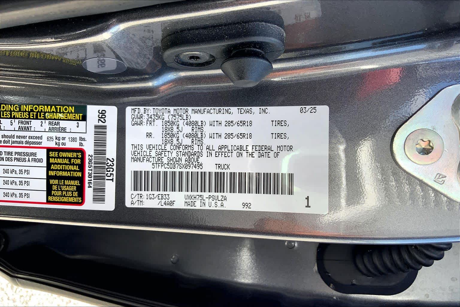2025 Toyota Tundra TRD Pro Hybrid Magnetic Gray Metallic at Group 1 Toyota Southwest