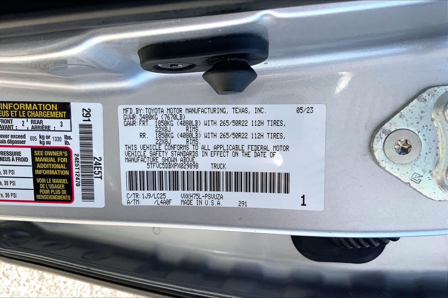 2023 Toyota Tundra Capstone Hybrid Celestial Silver Metallic at Group 1 GMC Buick South