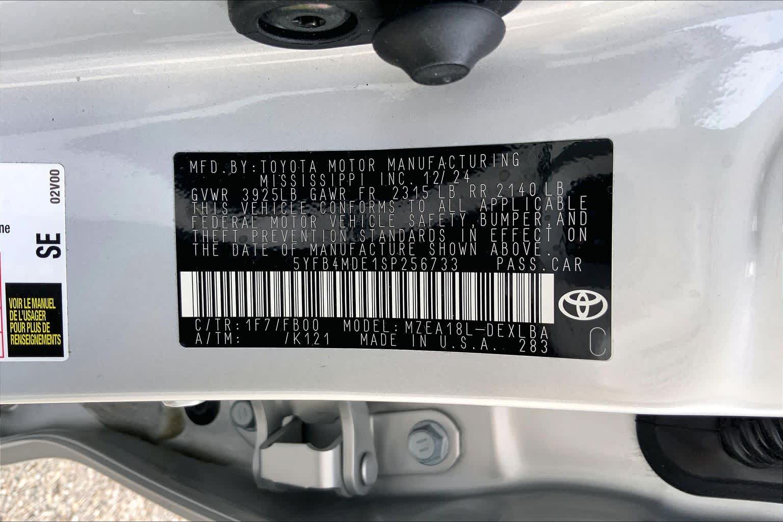 2025 Toyota Corolla LE Classic Silver Metallic at Group 1 Toyota Southwest