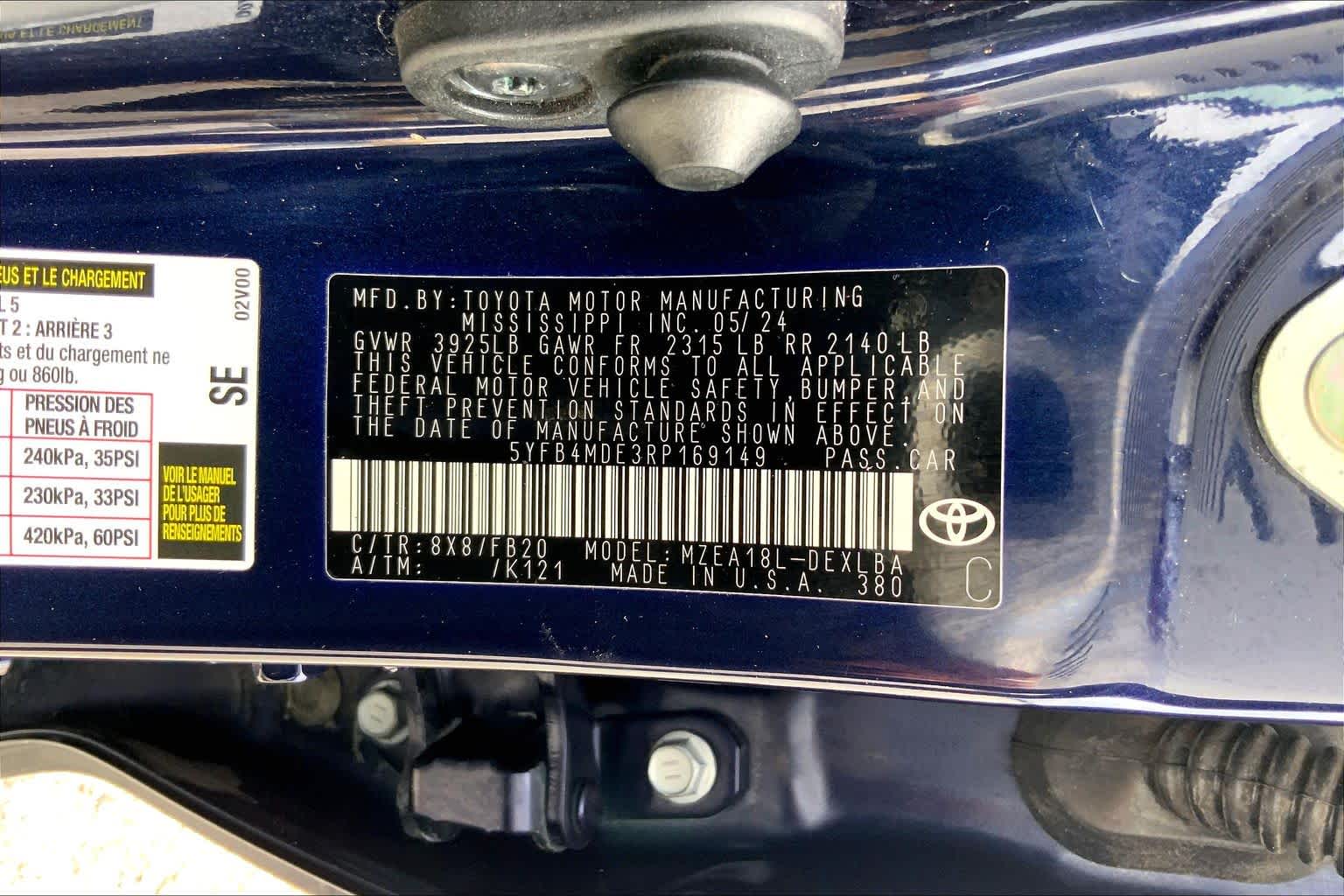 2024 Toyota Corolla LE Blueprint at Group 1 Toyota Southwest