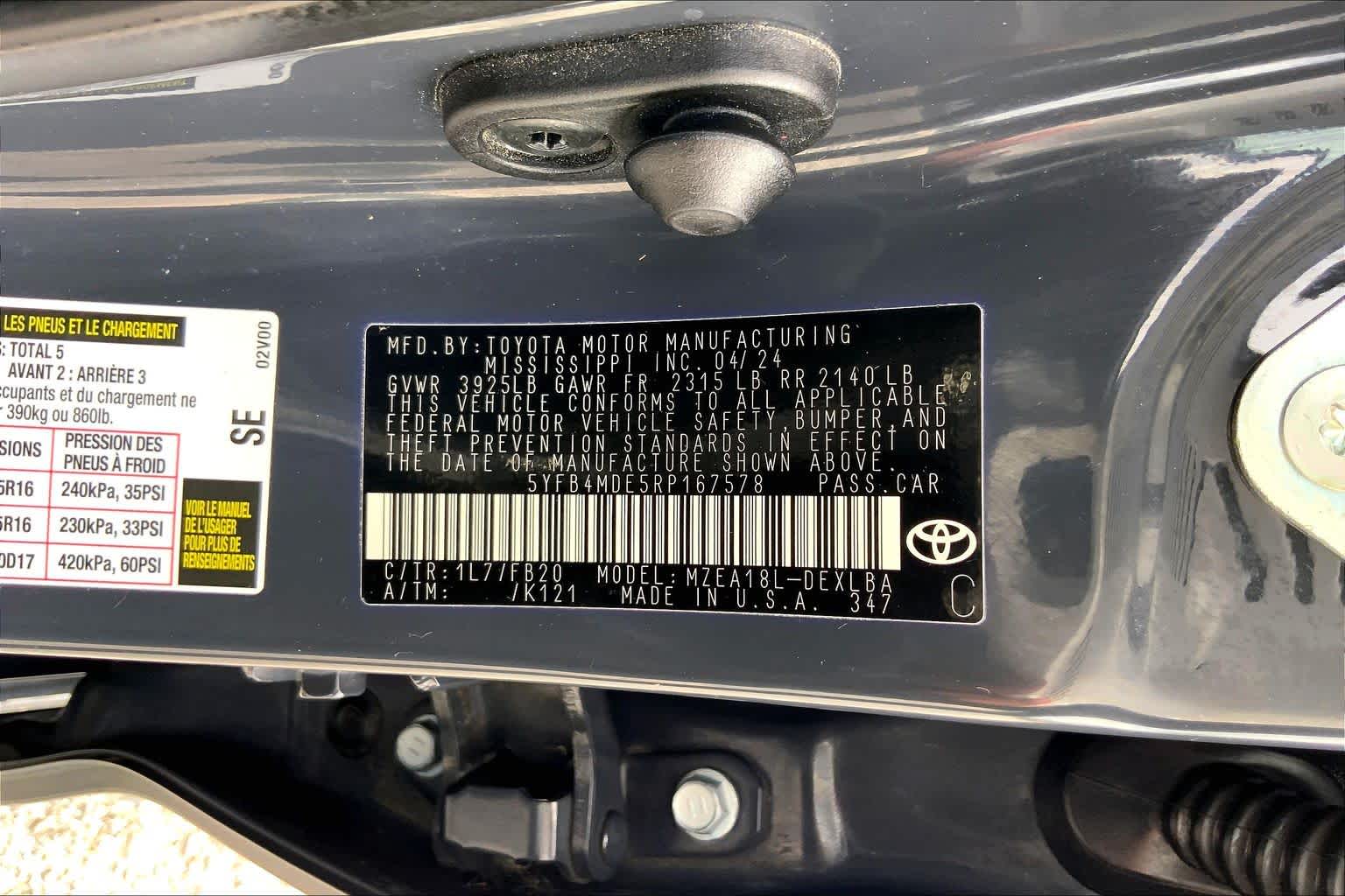 2024 Toyota Corolla LE Underground at Beck & Masten Kia