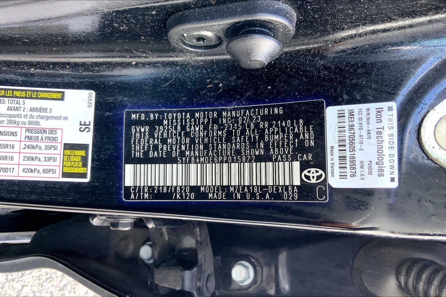 2023 Toyota Corolla LE Midnight Black Metallic at Westside Kia