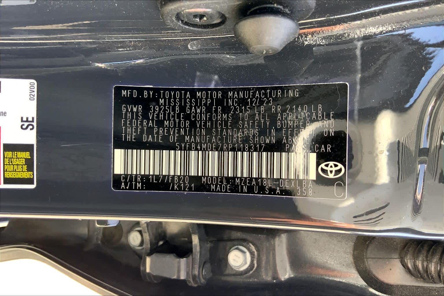 2024 Toyota Corolla LE Underground at Davis Chevrolet