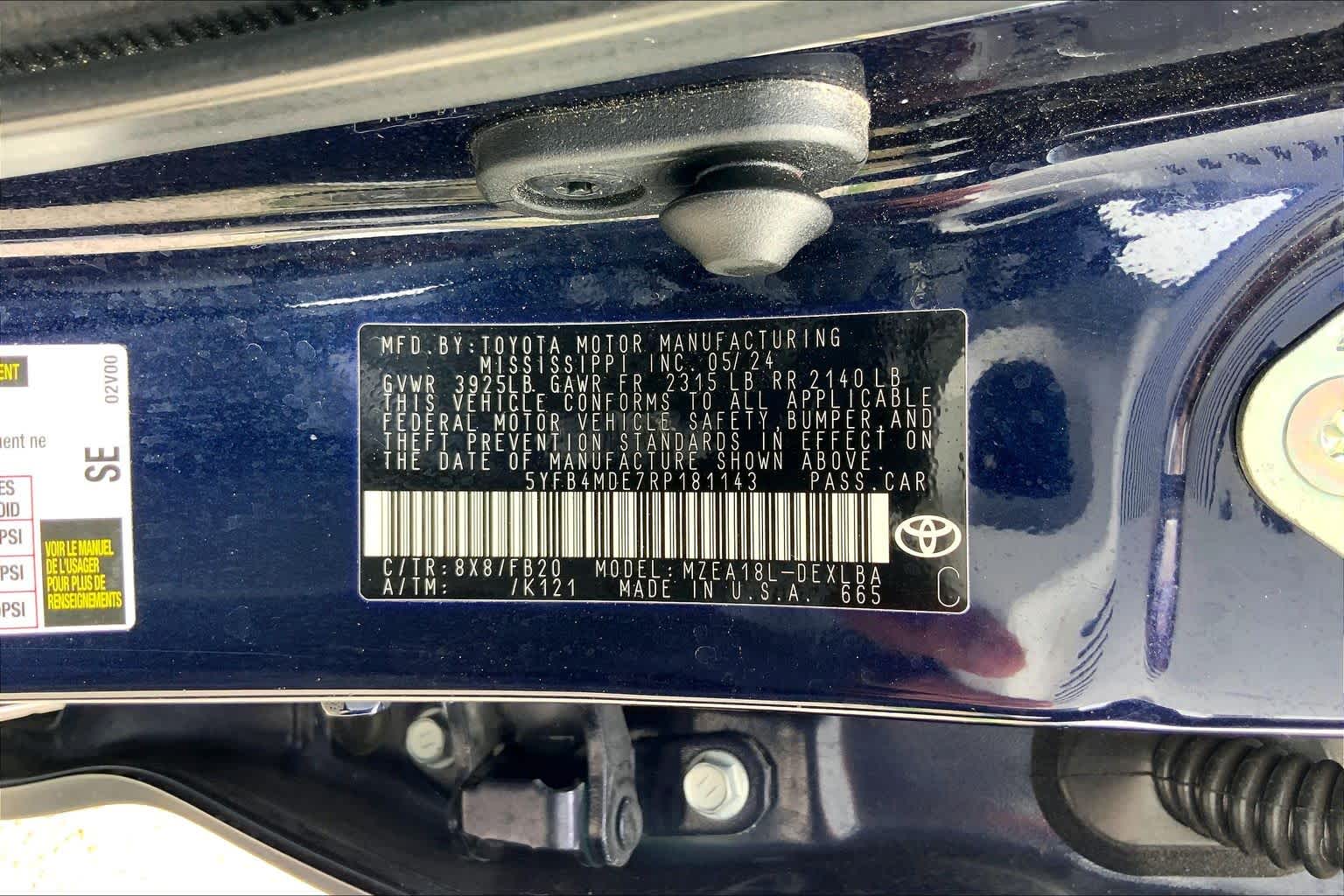 2024 Toyota Corolla LE Blueprint at HGreg Houston