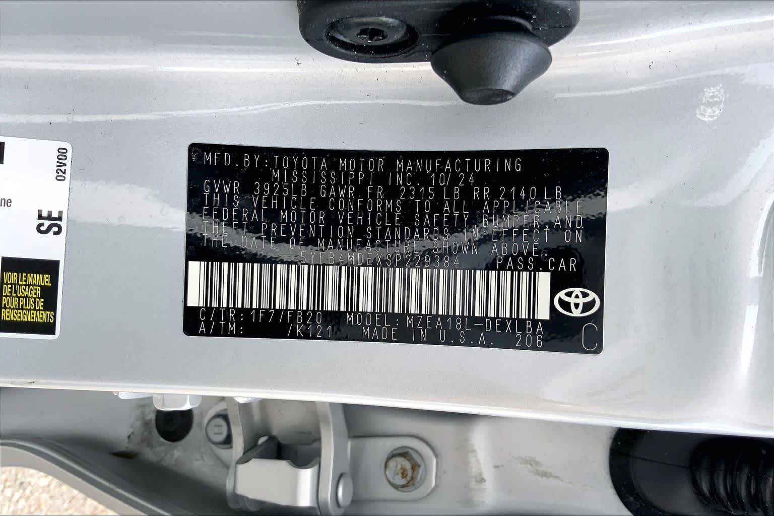 2025 Toyota Corolla LE Classic Silver Metallic at Davis Chevrolet