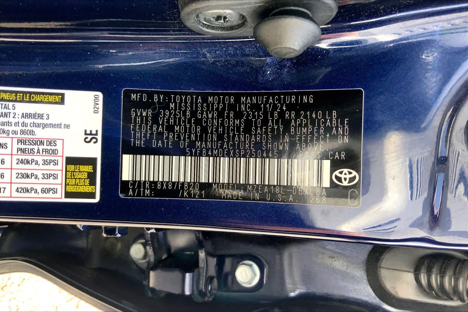 2025 Toyota Corolla LE Blueprint at Group 1 Toyota Southwest