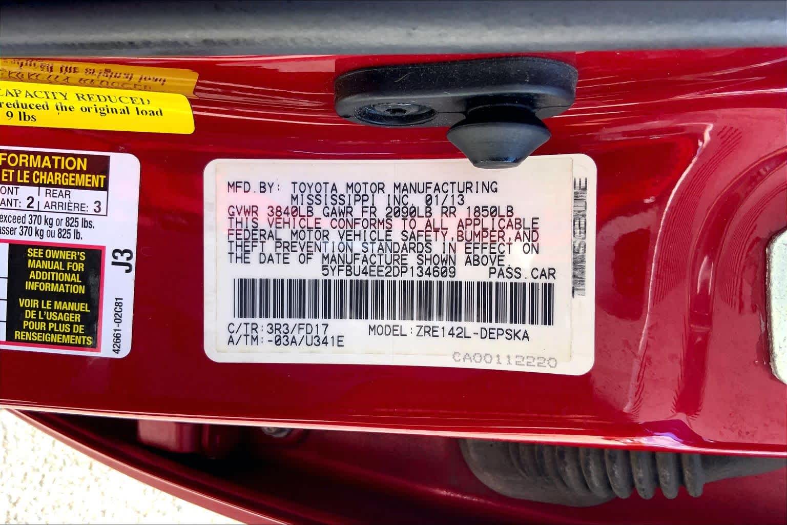 2013 Toyota Corolla S Barcelona Red Metallic at Group 1 Toyota Southwest