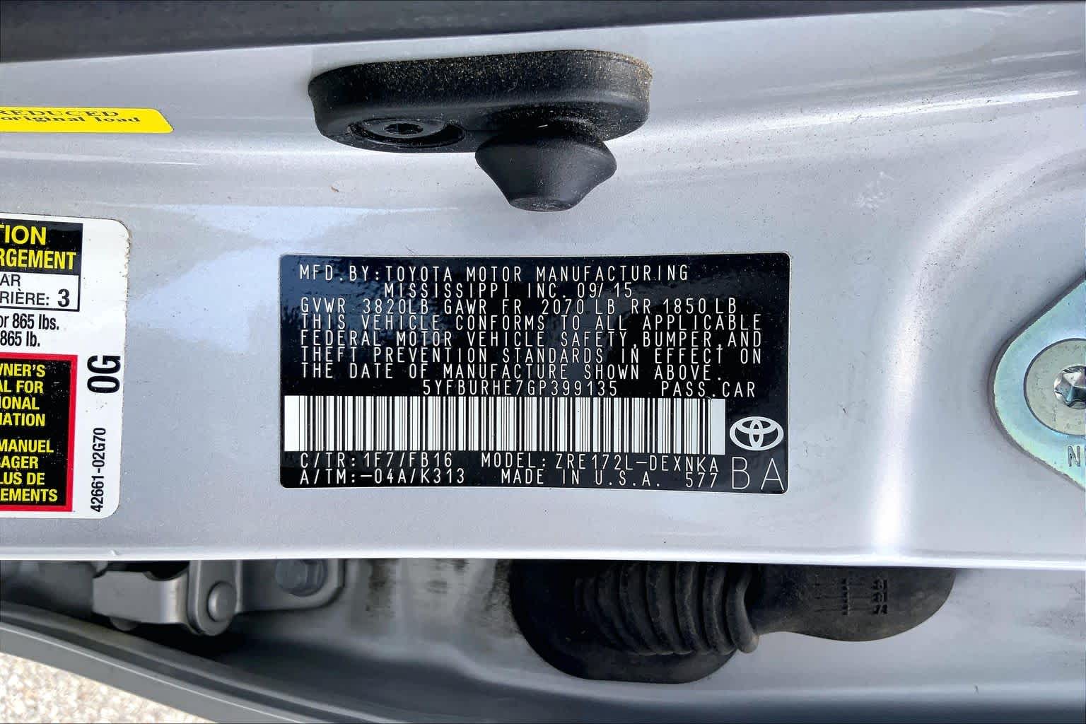 2016 Toyota Corolla LE Classic Silver Metallic at Mac Haik Ford