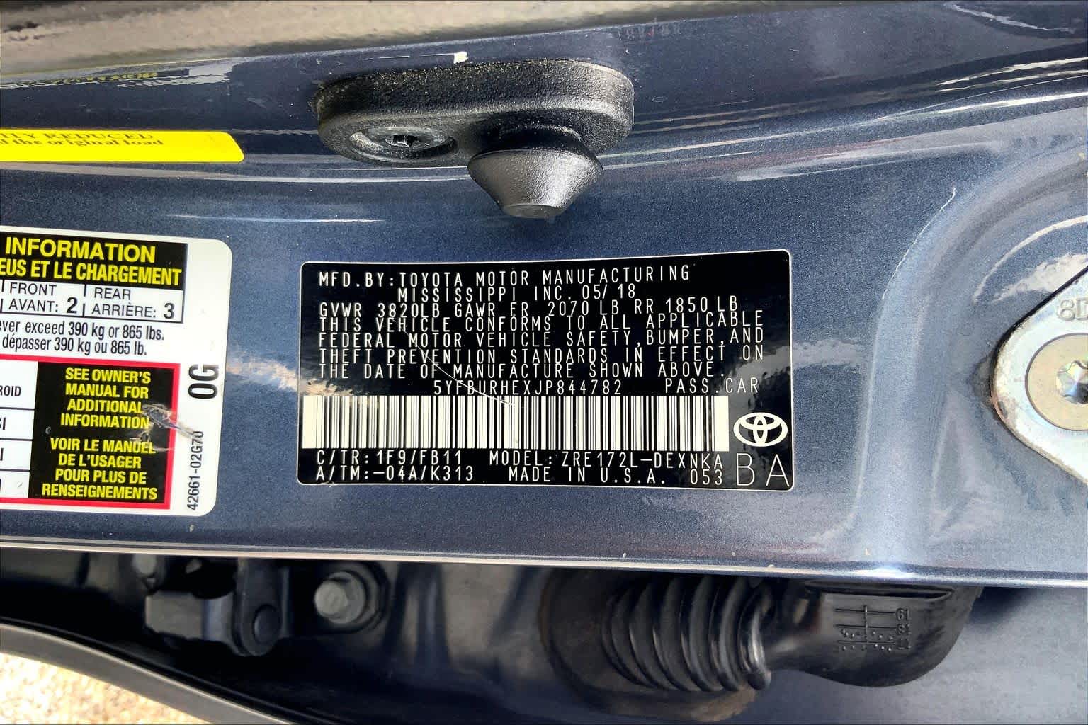 2018 Toyota Corolla LE Slate Metallic at HGreg Houston