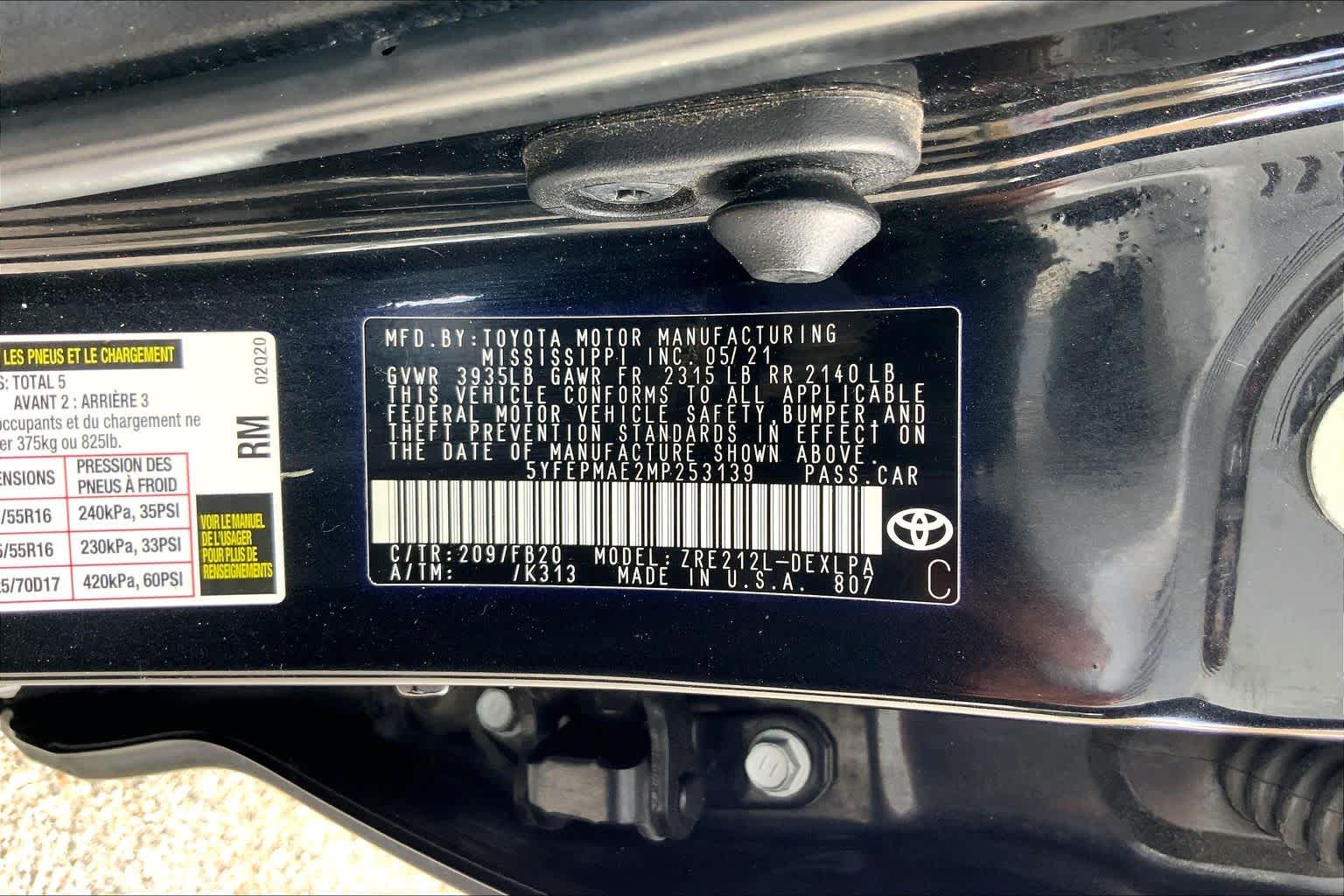 2021 Toyota Corolla LE Black Sand Pearl at Westside Kia