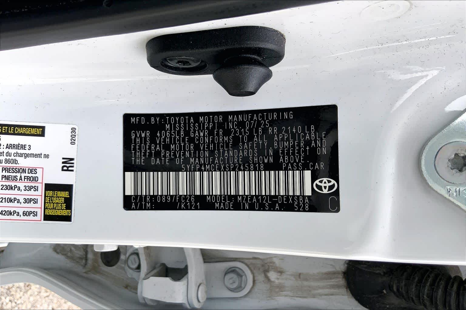 2025 Toyota Corolla SE Wind Chill Pearl at Group 1 Toyota Southwest