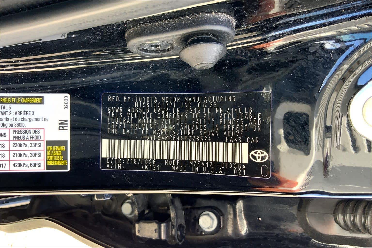 2025 Toyota Corolla SE Midnight Black Metallic at Group 1 Toyota Southwest