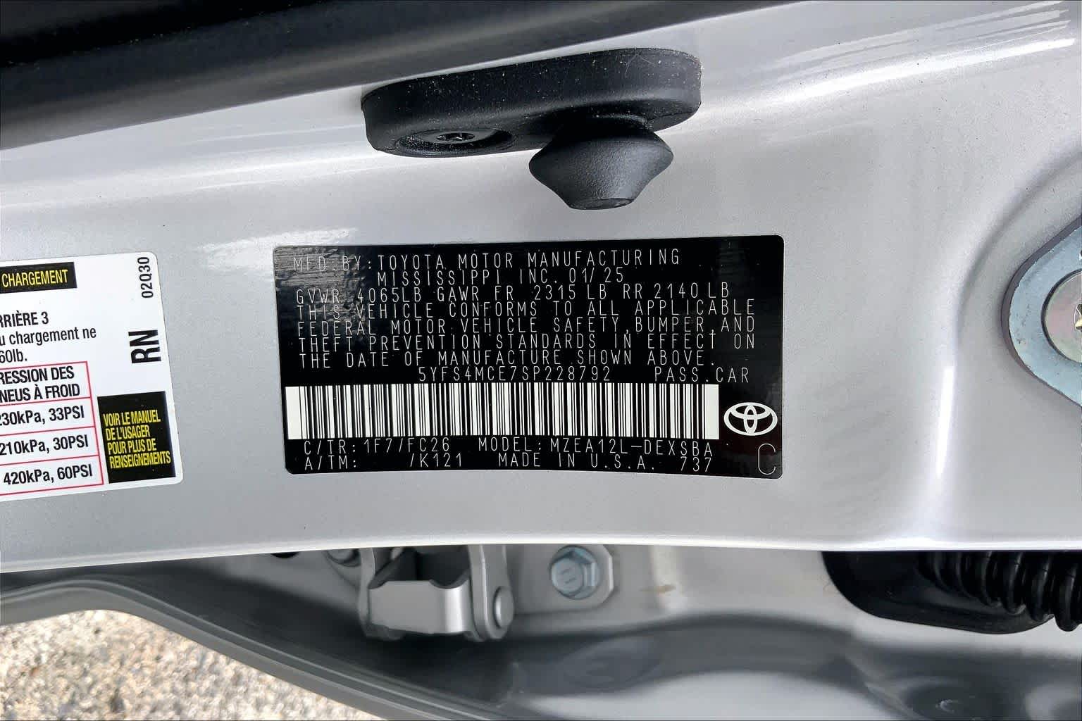 2025 Toyota Corolla SE Classic Silver Metallic at Group 1 Toyota Southwest