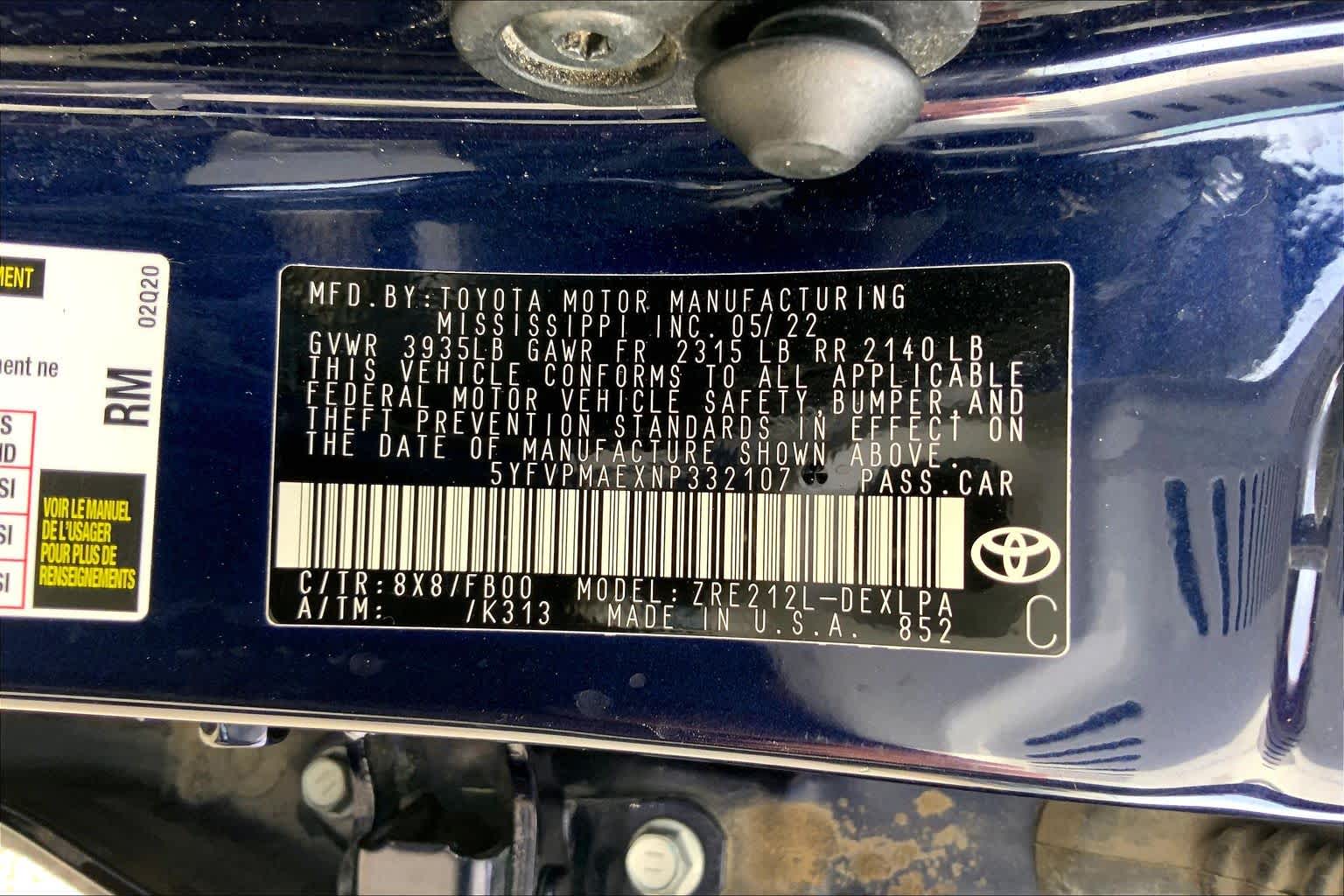 2022 Toyota Corolla LE Blueprint at Group 1 Toyota Southwest
