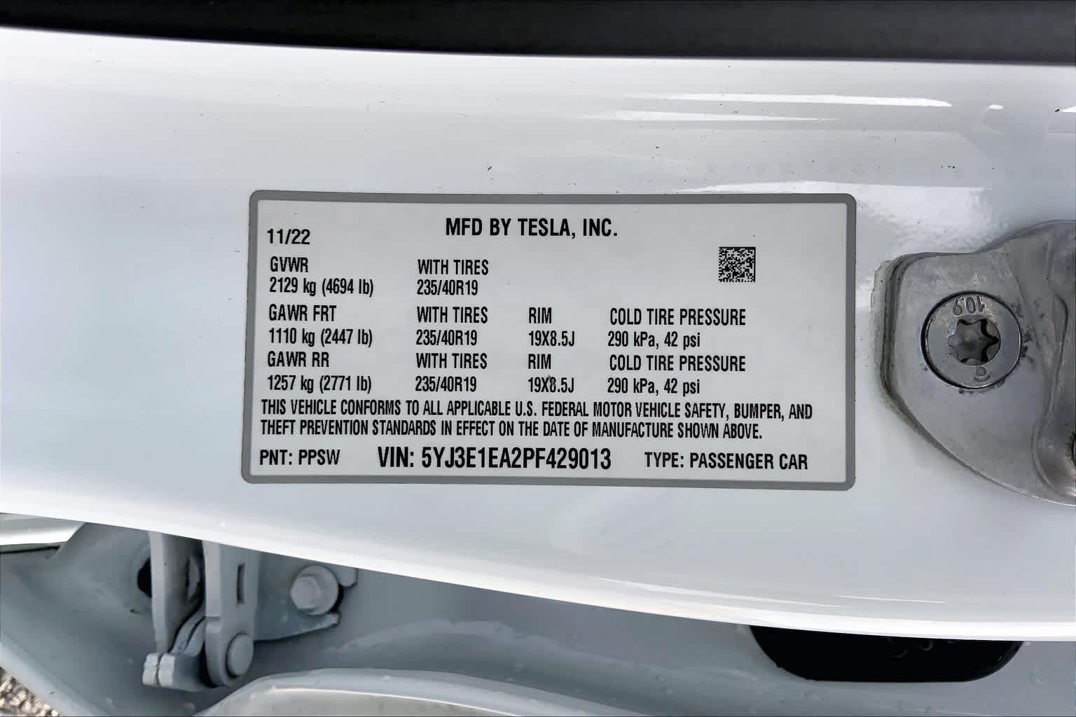 2023 Tesla Model 3  Pearl White Multi-Coat at Friendly Ford Crosby