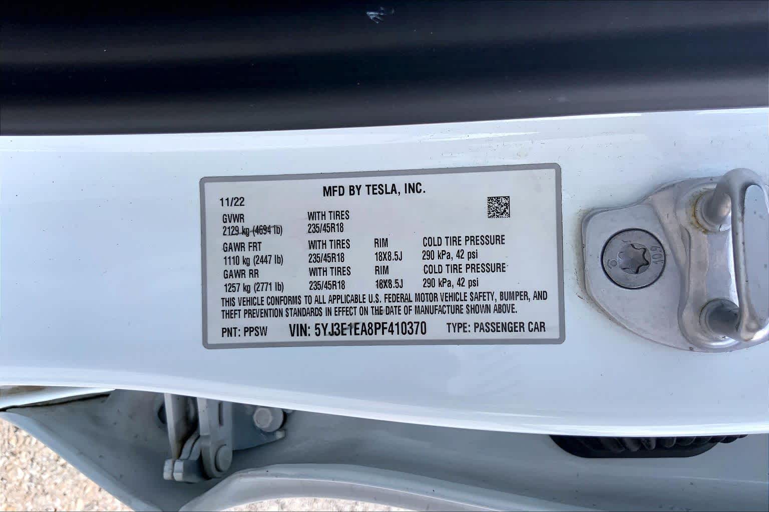 2023 Tesla Model 3  Pearl White Multi-Coat at Beck & Masten Kia