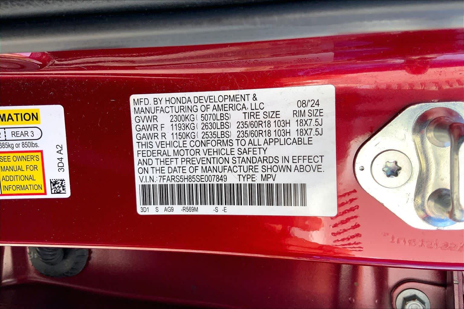 2025 Honda CR-V Hybrid Sport-L Radiant Red Metallic at Honda of Clear Lake