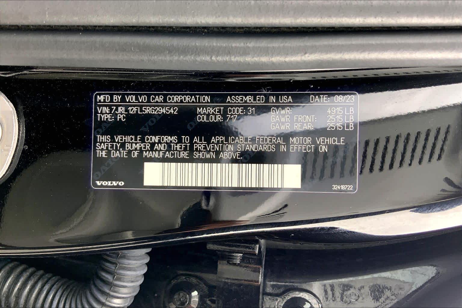 2024 Volvo S60 Plus Dark Theme Onyx Black Metallic at Group 1 Toyota Southwest