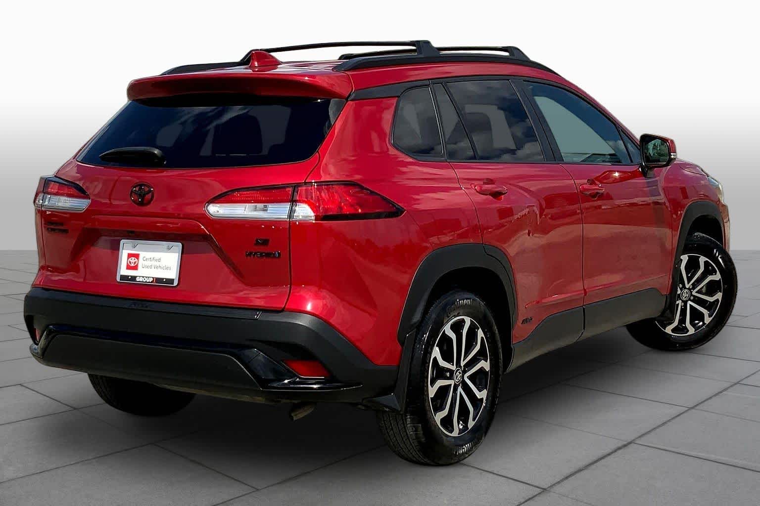2024 Toyota Corolla Cross Hybrid SE Barcelona Red Metallic at Group 1 Toyota Southwest